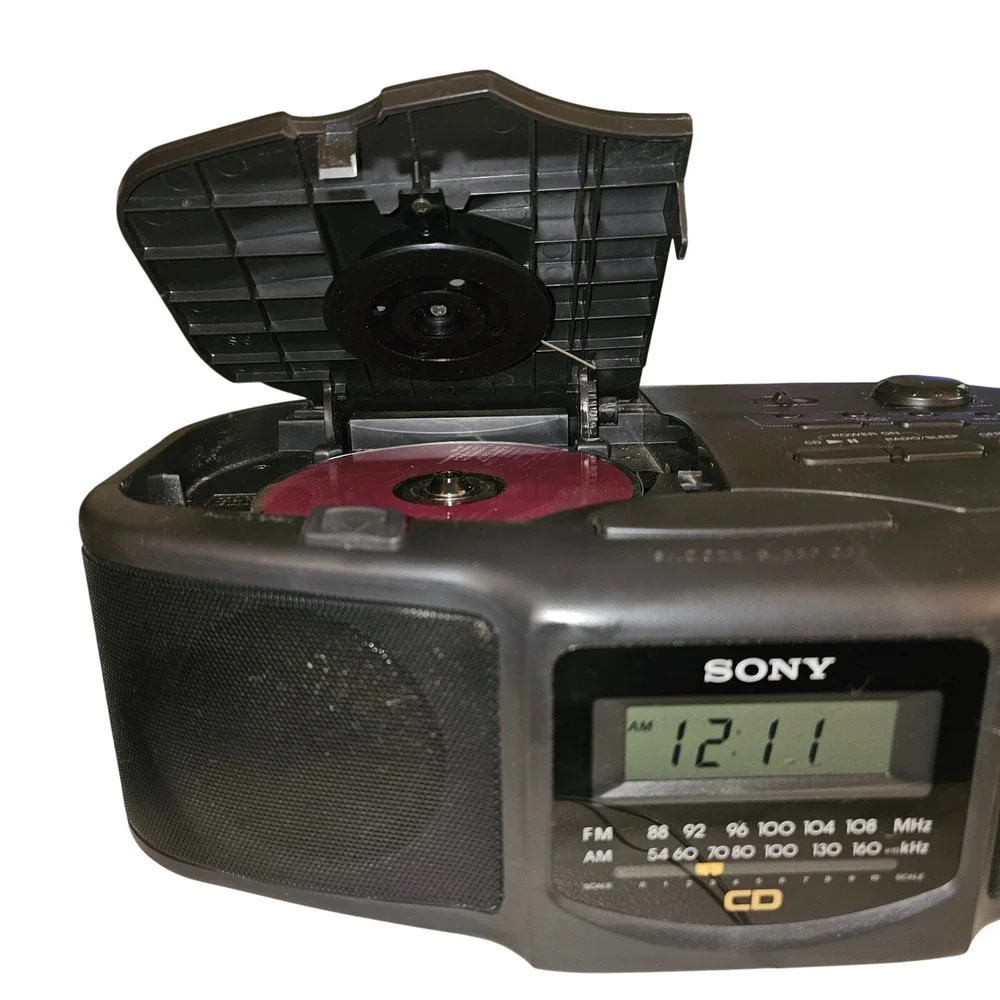 Sony ICF-CD800 Dream Machine CD Clock Radio AM FM Dual Alarm Vintage 1994 Black